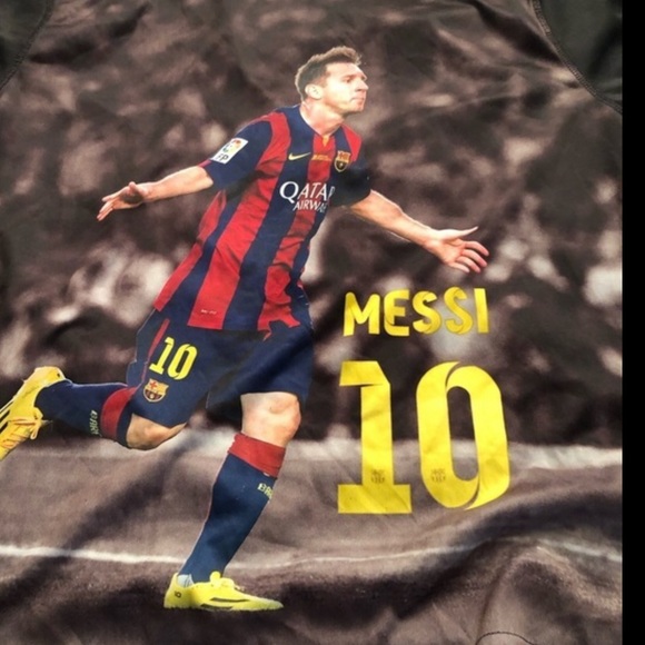MESSI size XL soccer Jersey # 10 colorful printed hand washed - Picture 1 of 5